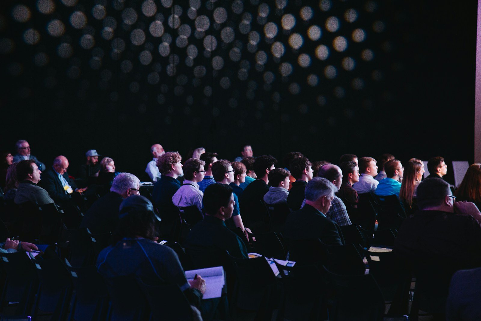 A professional conference and audience